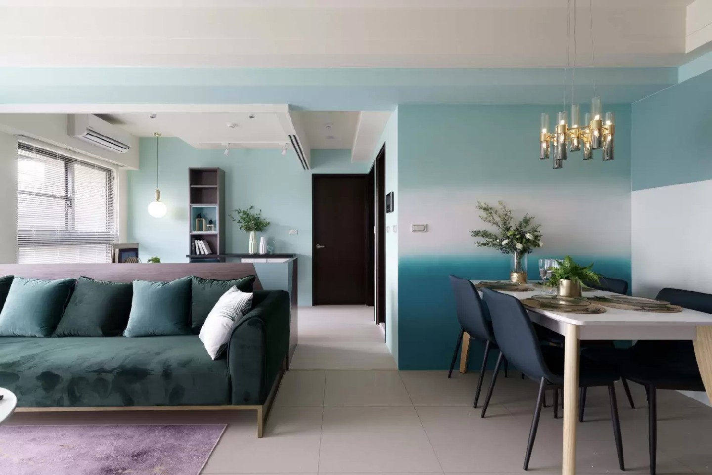 現代北歐風格效果圖賞析 漸變藍的純凈空間 現代北歐風格效果圖賞析 漸變藍的純凈空間