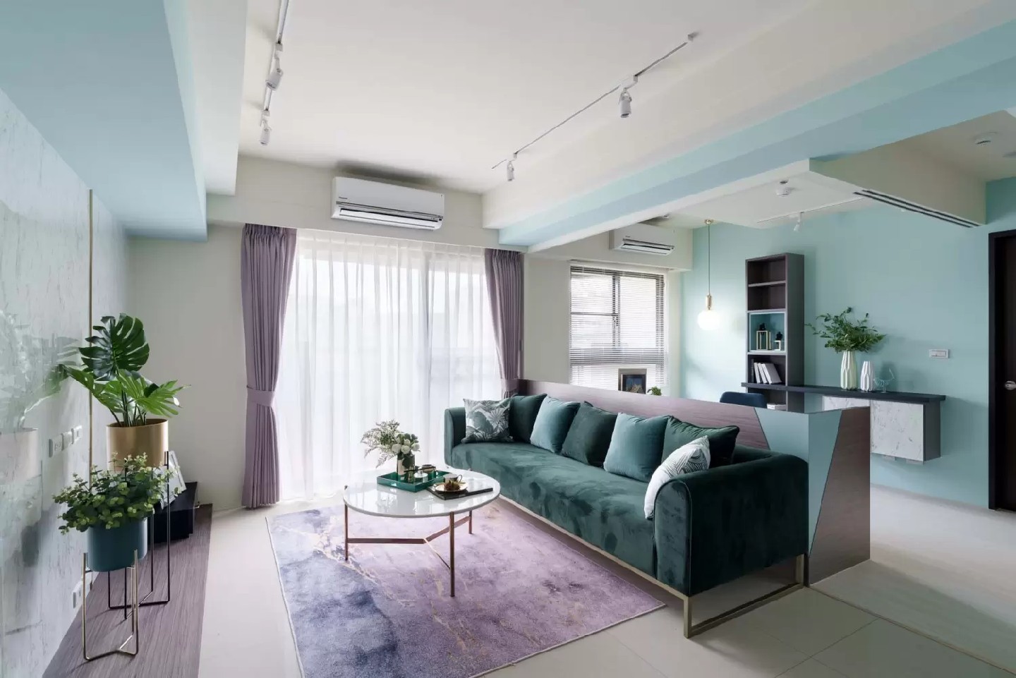 現代北歐風格效果圖賞析 漸變藍的純凈空間 現代北歐風格效果圖賞析 漸變藍的純凈空間